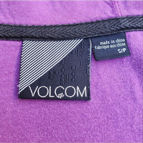 Volcom Black Navy Blue and Purple Hooded Zip-up Lightweight Jacket - Picture 12 of 15